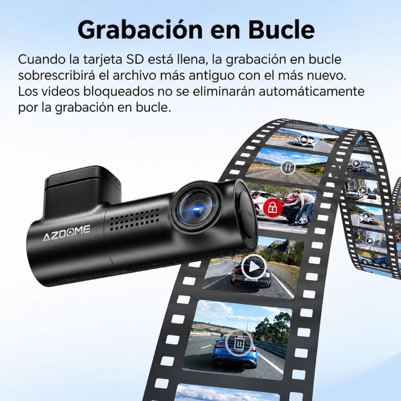 Cámara para autos dashcam Azdome M330 Max 4K frontal trasera Wi-Fi negro con micro SD 64 GB especificaciones