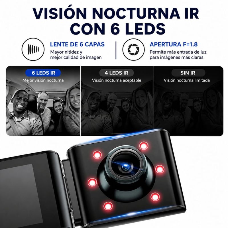 Cámara para autos dashcam Azdome M550 Pro 4K frontal interior trasera GPS, Wi-Fi  negro con micro SD 64GB especificaciones