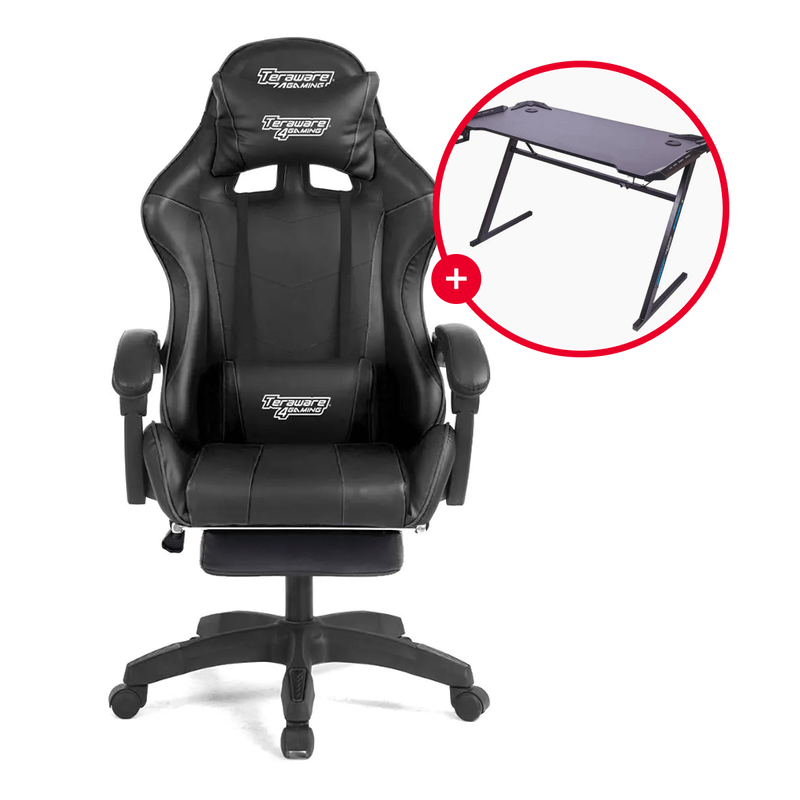 Combo silla gamer T4G mesa gamer RGB Coolbox frontal combo