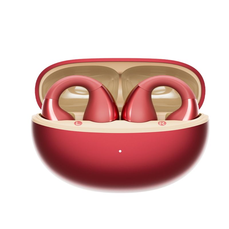 Audífonos QCY Crossky C30S bluetooth rojo producto completo