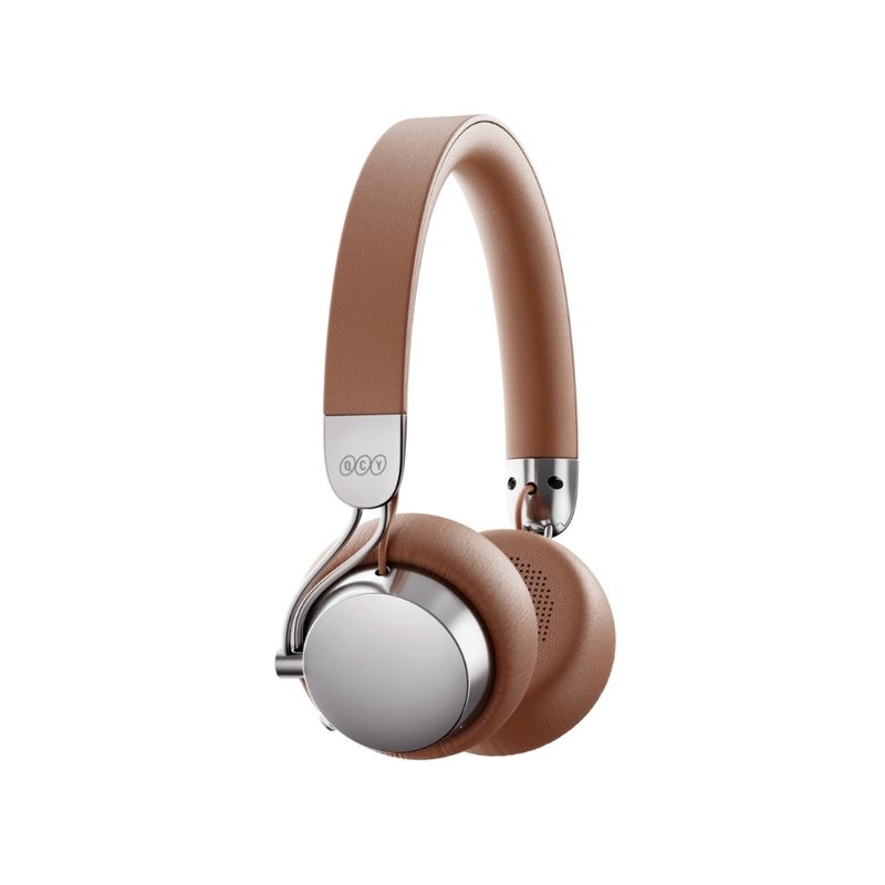 Audífonos bluetooth QCY Era 7 marrón vista lateral