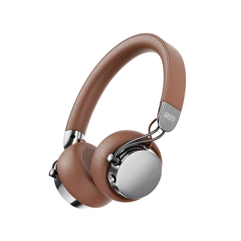 Audífonos bluetooth QCY Era 7 marrón vista frontal