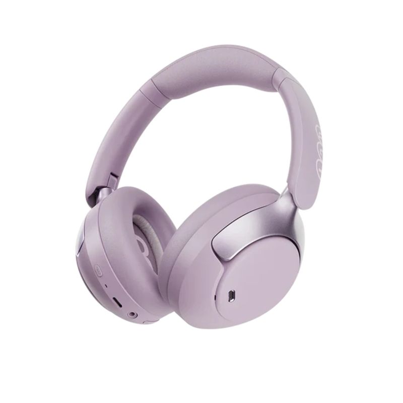 Audífonos bluetooth on ear QCY H3 Pro almohadillas acolchadas Morado Frontal-oblicuo