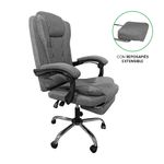 Silla gerencial Evox Advance C1-GR reclinable gris frontal oblicuo