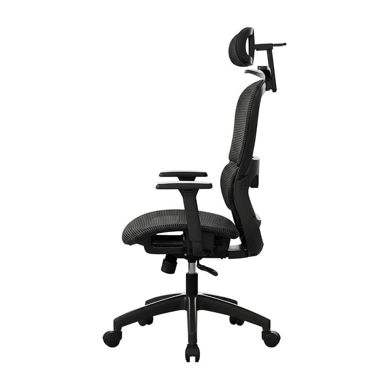 Silla ergonómica Evox Advance E8-B reclinable negra  lateral