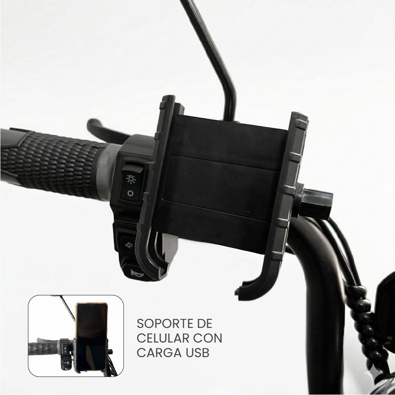 Bicimoto eléctrica KIRA velocidad máxima 25 km/h negra especificaciones