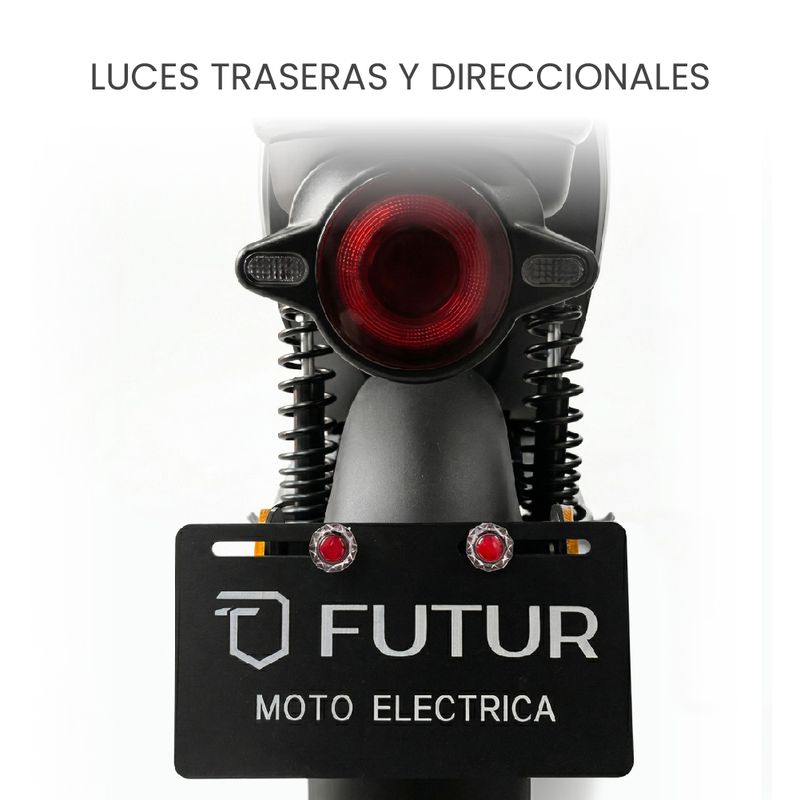 Bicimoto eléctrica Futur Kira velocidad máxima 25 km/h greige vista frontal especificaciones