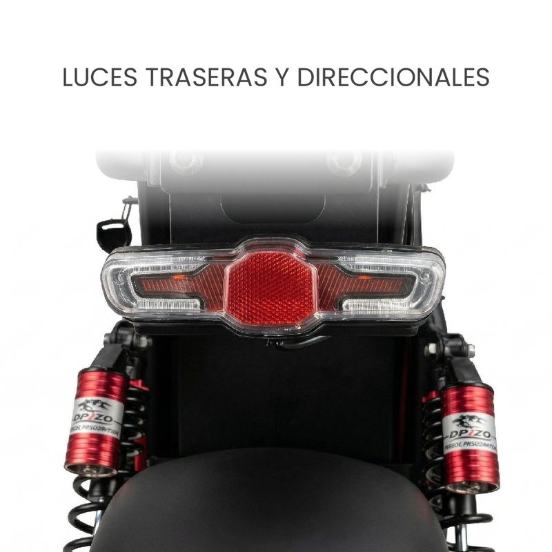 Moto eléctrica Futur Rebel velocidad máxima 50 km/h rojo especificaciones