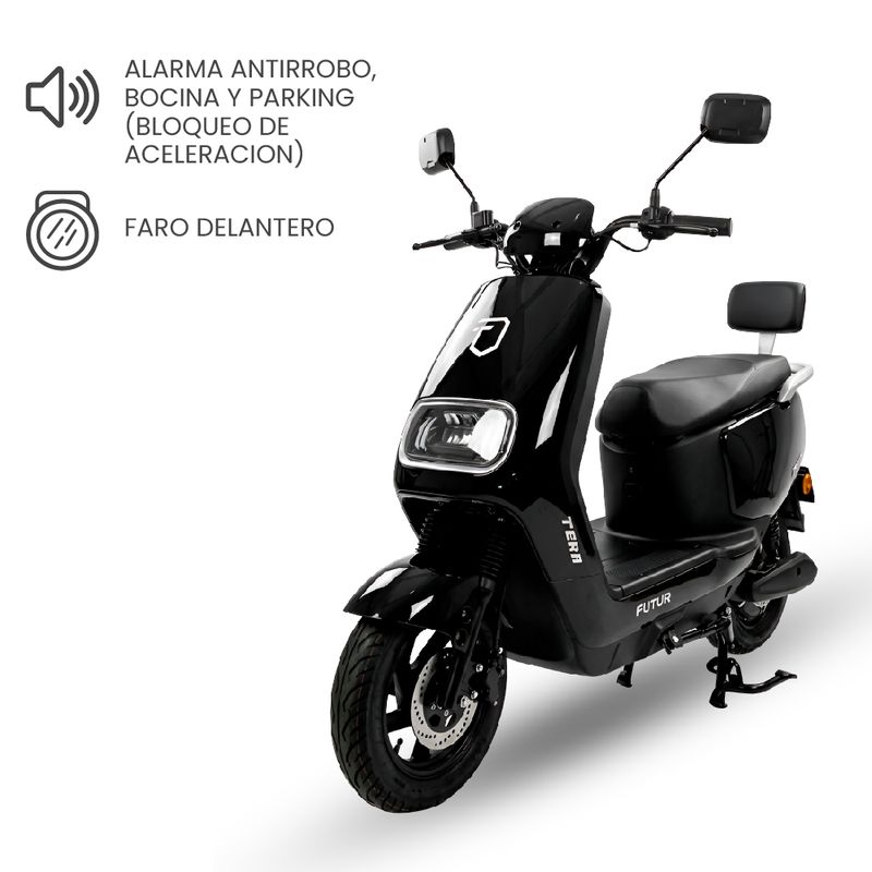 Moto eléctrica Futur Tera autonomía 40 a 45 km color negro