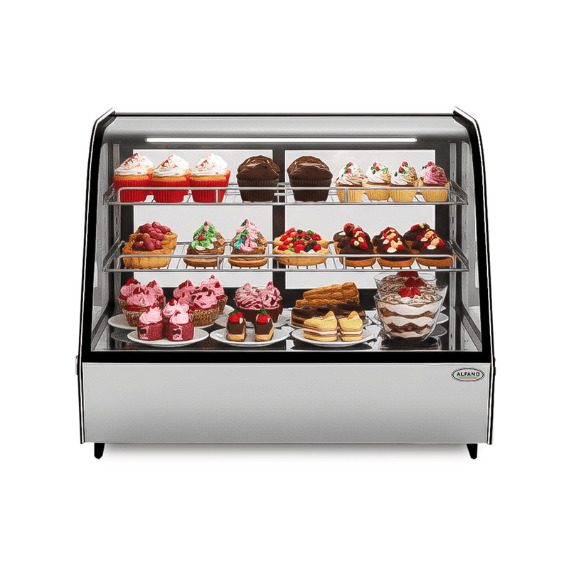 Vitrina refrigerada Alfano CTD-180 180L negra frontal