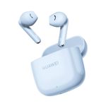 Audífonos bluetooth True Wireless Huawei FreeBuds SE 2 hasta 40 horas celeste vista frontal estuche de carga abierto con audífonos