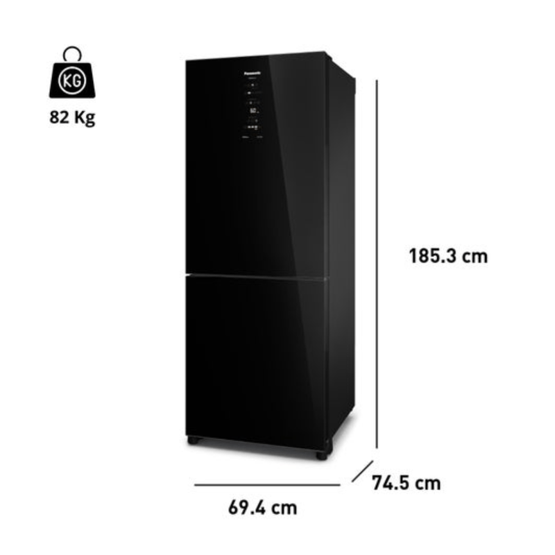 Refrigeradora Panasonic 450L No Frost Inverter Negra medidas