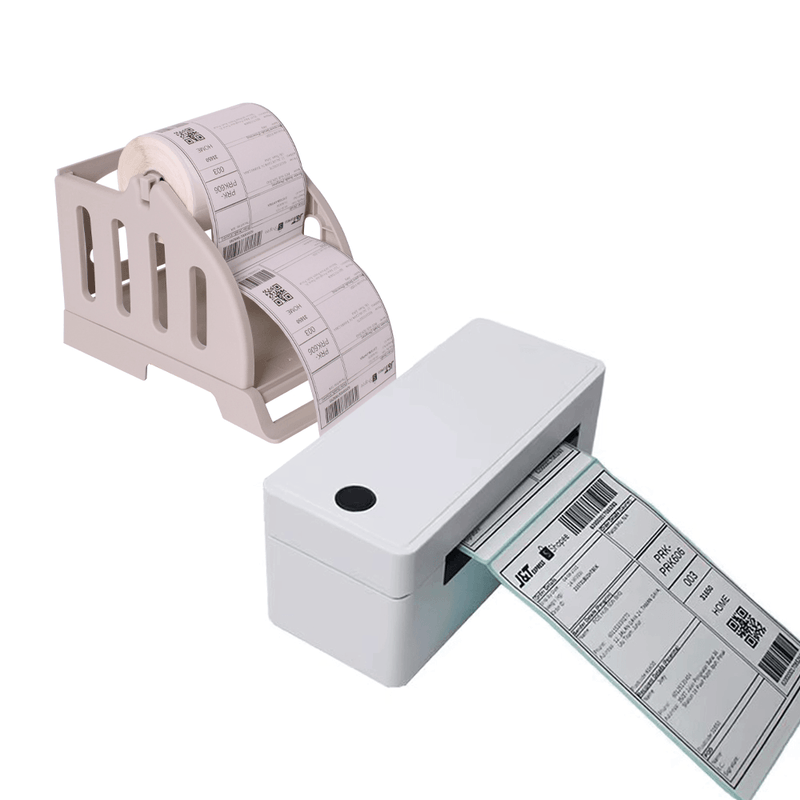 Impresora térmica Zywell ZY4310 etiquetas adhesivas blanco vista frontal