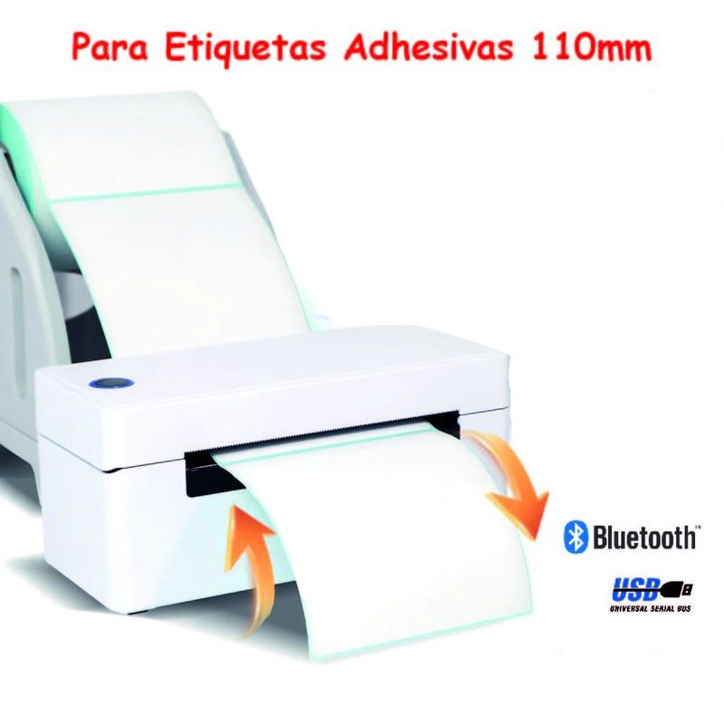 Impresora térmica Zywell ZY4310 etiquetas adhesivas blanco toma superior