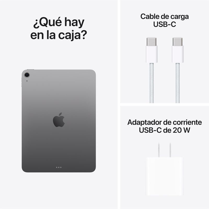 iPad Air 11 M4 128GB 12GB RAM space gray contenido