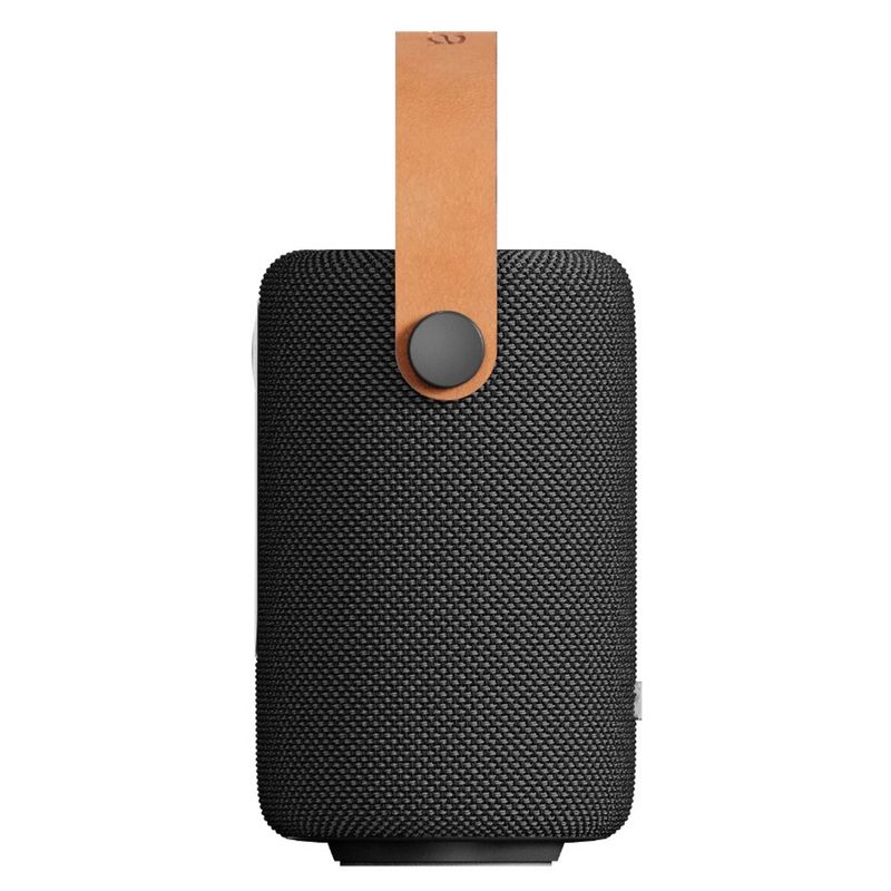 Parlante Aiwa bluetooth negro vista lateral