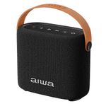 Parlante Aiwa bluetooth negro vista diagonal