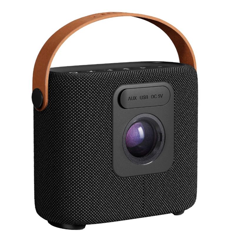 Parlante Aiwa bluetooth negro ambiente LED