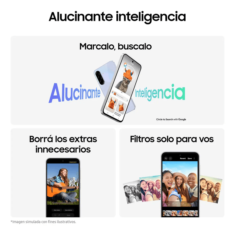Celular Samsung Galaxy A36 5G negro uso multimedia