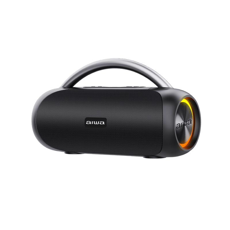 Parlante Aiwa AW-S10BT negro vista diagonal