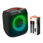 Pack JBL PartyBox Encore Essential 2 negro con 2 micrófonos