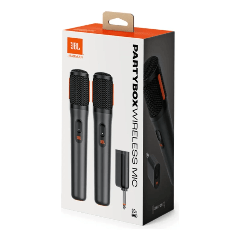 Pack JBL PartyBox 2 micrófonos en caja