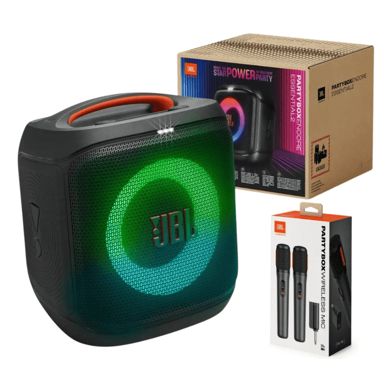 Parlante JBL PartyBox Encore Essential 2 negro producto completo