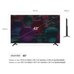 Smart TV LG 43 pulgadas 4K UHD 43UA7300PSB especificaciones medidas