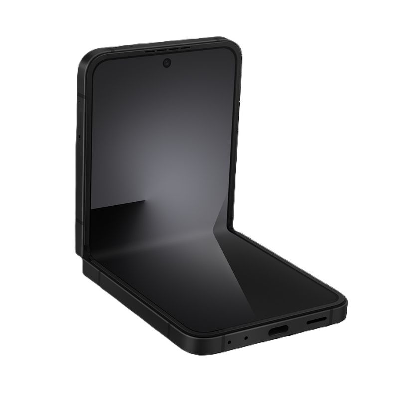 Celular Samsung Galaxy Z Flip 7 FE negro detalle bisagra