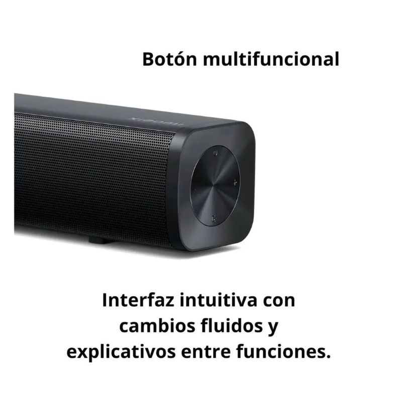 Barra de sonido Xiaomi Soundbar 2.0 negro detalle conexiones