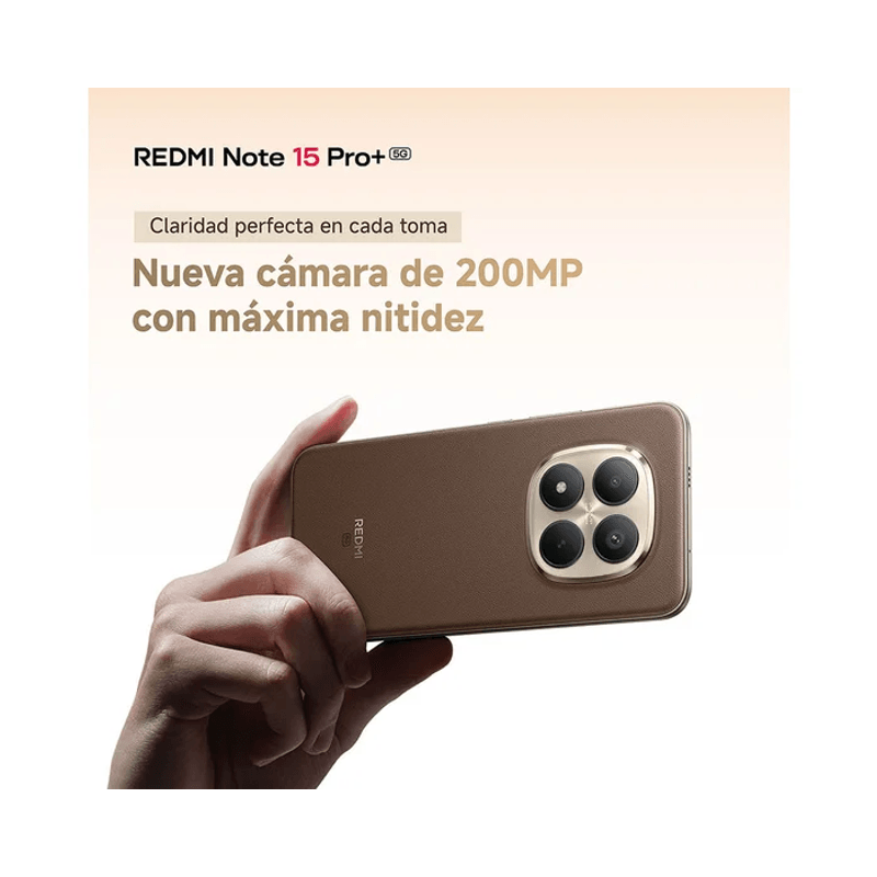 Celular Xiaomi Redmi Note 15 Pro+ 5G café moca diseño premium