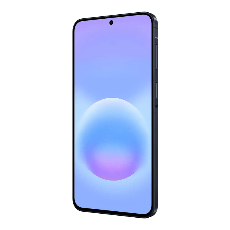 Celular Samsung Galaxy A57 5G azul oscuro vista diagonal