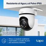 Cámara TP-Link Tapo C510W 2K QHD Wi-Fi 360 exterior blanca frontal rotación