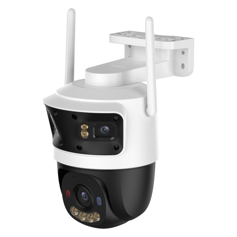 Cámara IMOU Cruiser Triple 3K Wi-Fi exterior IP66 blanca frontal oblicuo