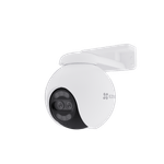 Cámara seguridad EZVIZ H80x Dual 4K Wi-Fi exterior blanca frontal diagonal