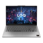 Laptop Lenovo LOQ 15ARP10E Ryzen 7 RTX 3050 luna grey vista frontal