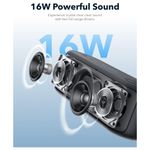 Parlante Bluetooth Soundcore Select 3 tecnología BassUp negro vista lateral