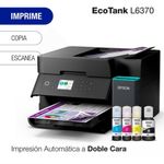 Impresora Epson EcoTank L6370 Wi-Fi dúplex con tintas T504 frontal oblicuo