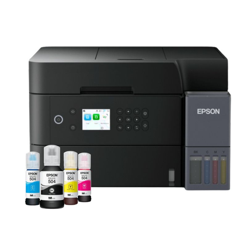 Impresora Epson EcoTank L6370 Wi-Fi dúplex con tintas T504 frontal