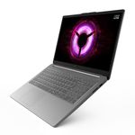 laptop lenovo loq 15ARP10E 15.6 AMD Ryzen 7 512GB SSD 16GB RAM luna grey vista frontal oblicua