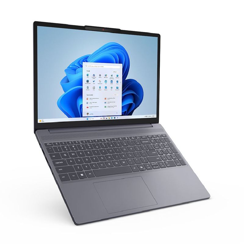 Laptop Lenovo IdeaPad Slim 3 i5 16GB SSD 512GB 15.3 gris frontal medidas