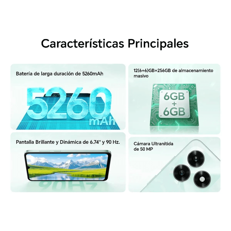 Celular Honor X5c Plus 256GB 4GB RAM cámara 50MP negro 4G beneficio