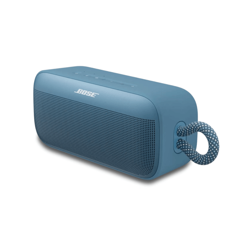 Parlante Bluetooth Bose SoundLink Plus hasta 20 horas de reproducción vista frontal oblicua
