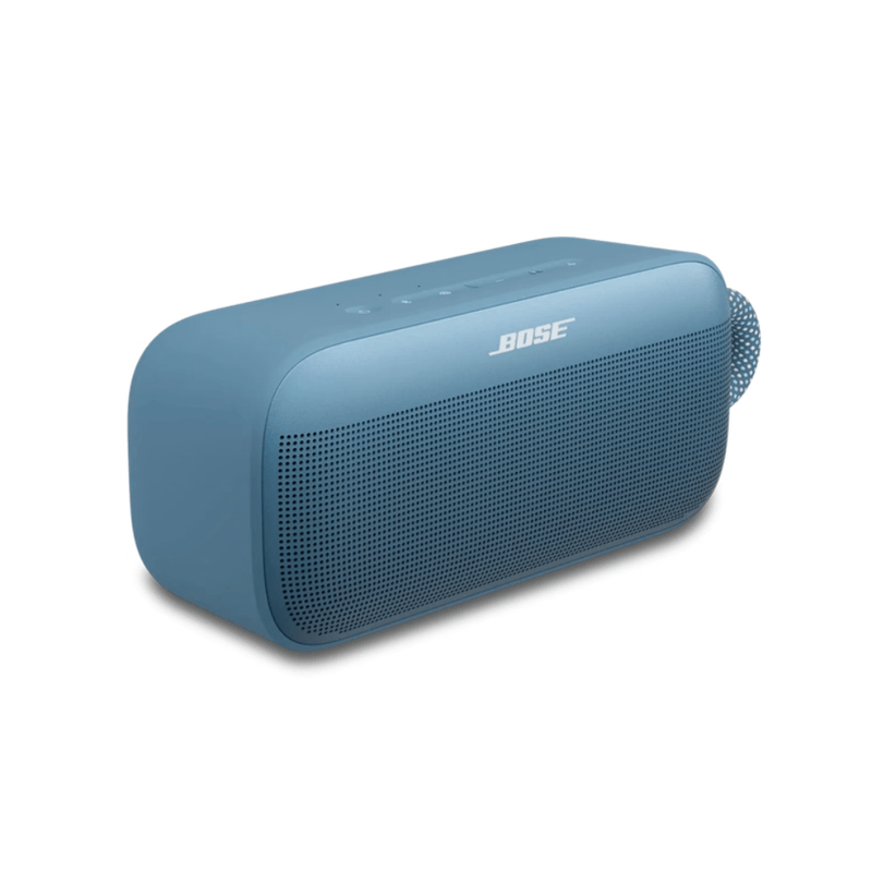Parlante Bluetooth Bose SoundLink Plus hasta 20 horas de reproducción vista frontal oblicua