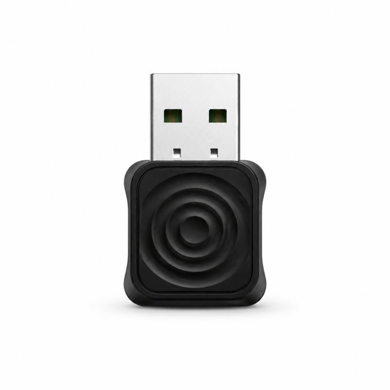 Adaptador inalámbrico Carlinkit Mini Ultra CarPlay Android Auto negro vista frontal