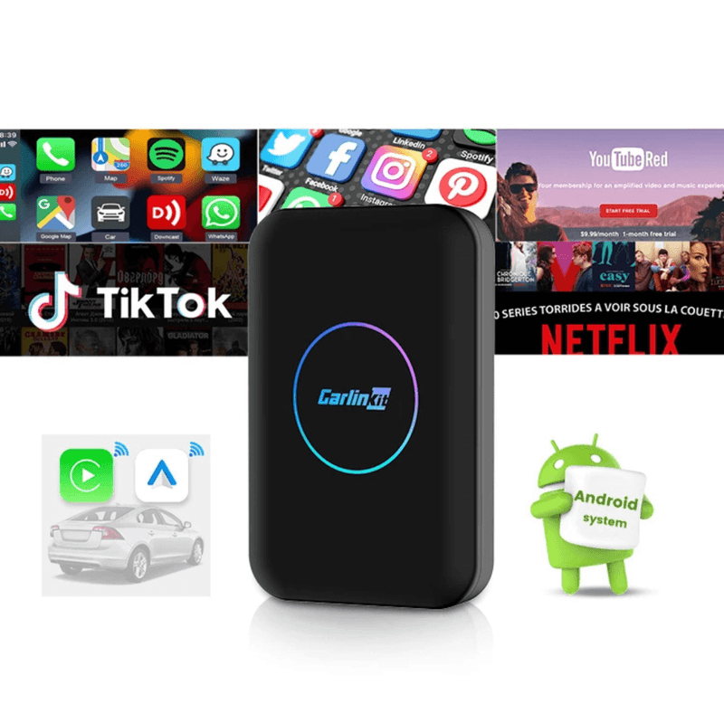 AI Box Carlinkit Lite S 2GB/32GB Android Auto negro toma principal