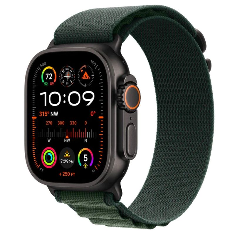 Correa OEM Alpine Loop Apple Watch gancho de aluminio verde oscuro toma principal