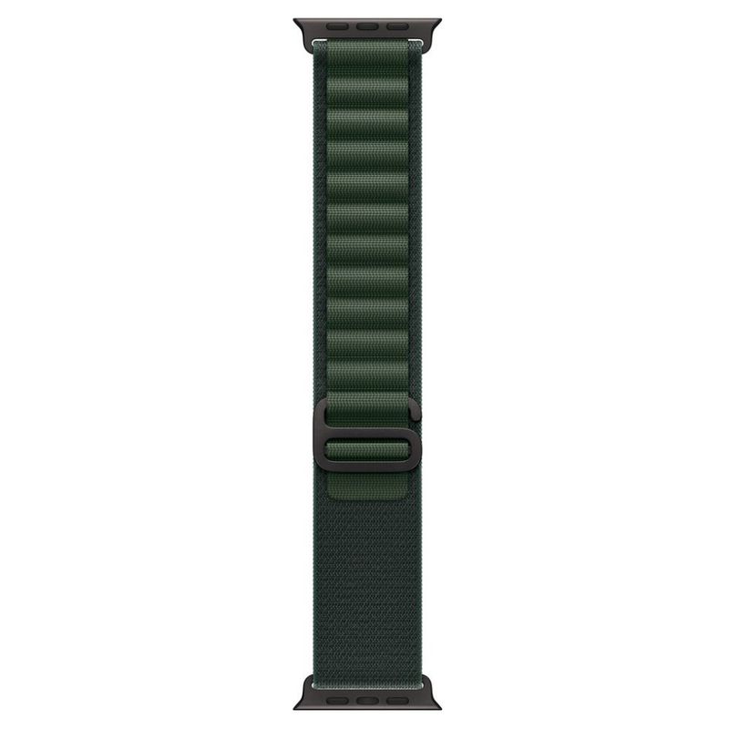 Correa OEM Alpine Loop Apple Watch nylon verde oscuro vista frontal