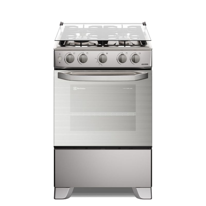 Cocina Electrolux FE4GMR 4 quemadores VaporBake gas silver frontal