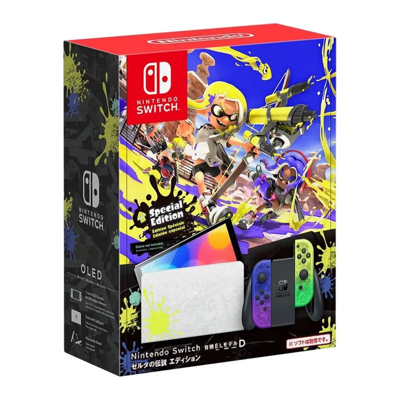 Nintendo Switch OLED Splatoon 3 64GB microSD versión JAP frontal